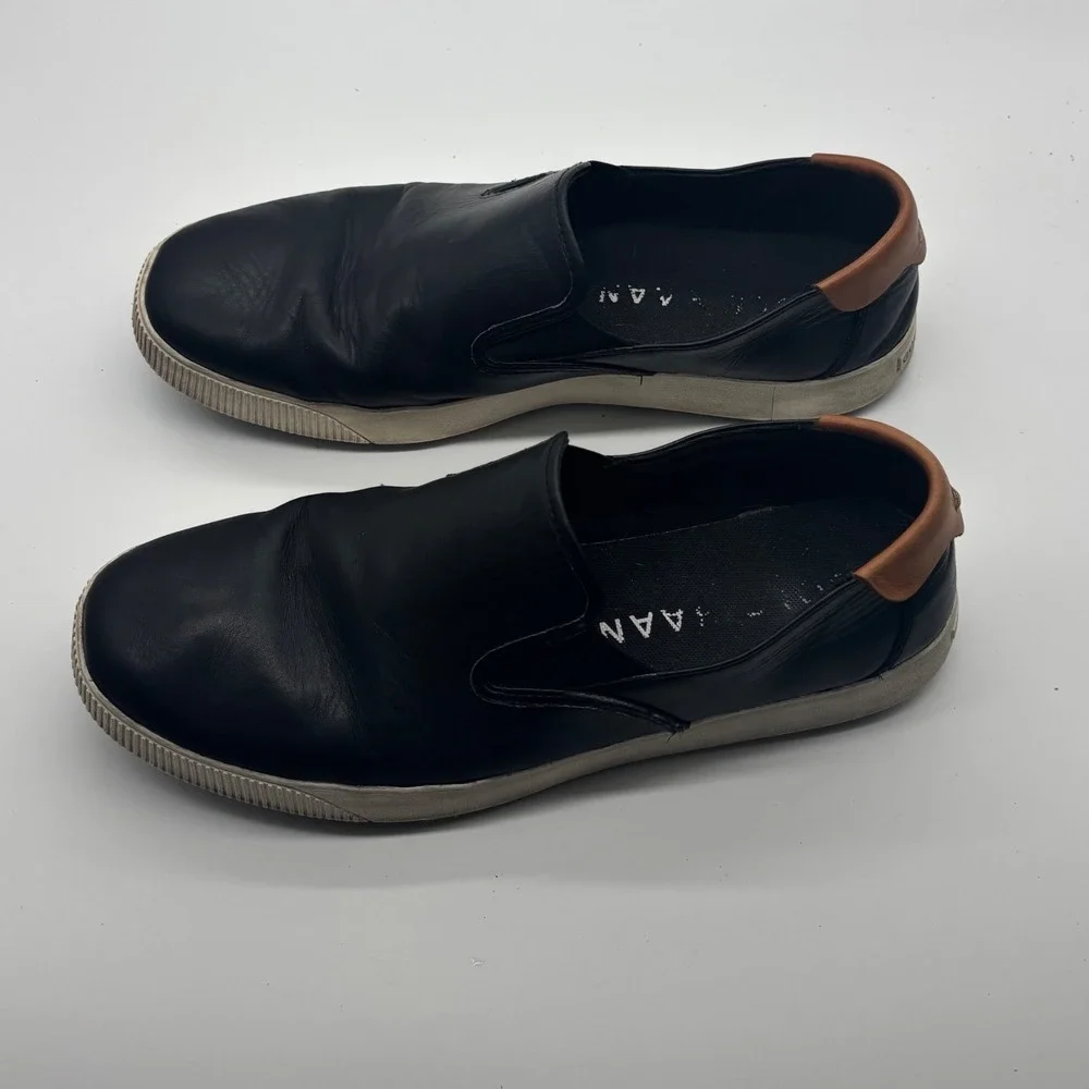 Cole Haan Nantucket 2.0 Mens Black Leather Slip On Sneakers Size 10.5 M